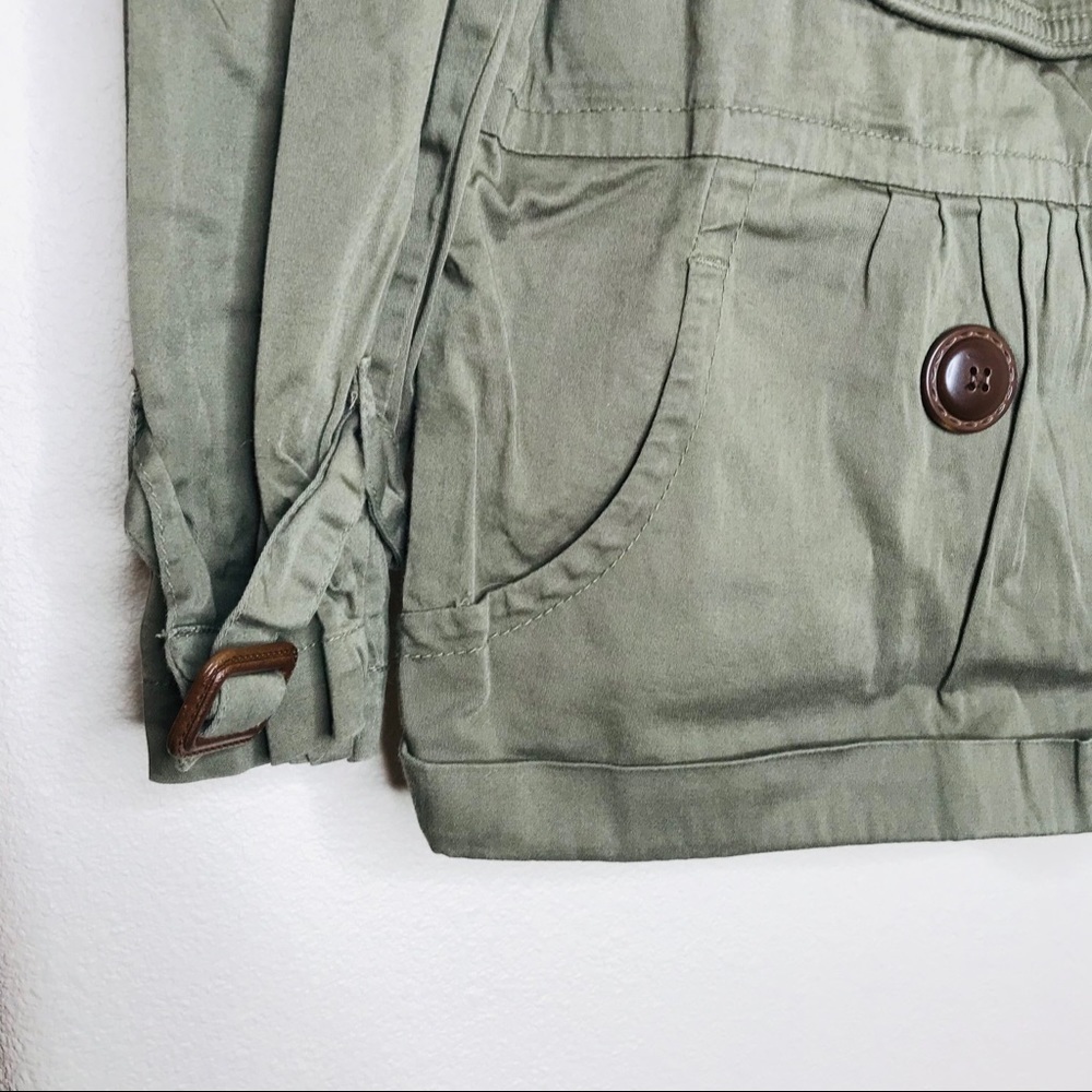 AMERICAN Rag Olive Green Peplum Utility Jacket - Picture 4 of 9